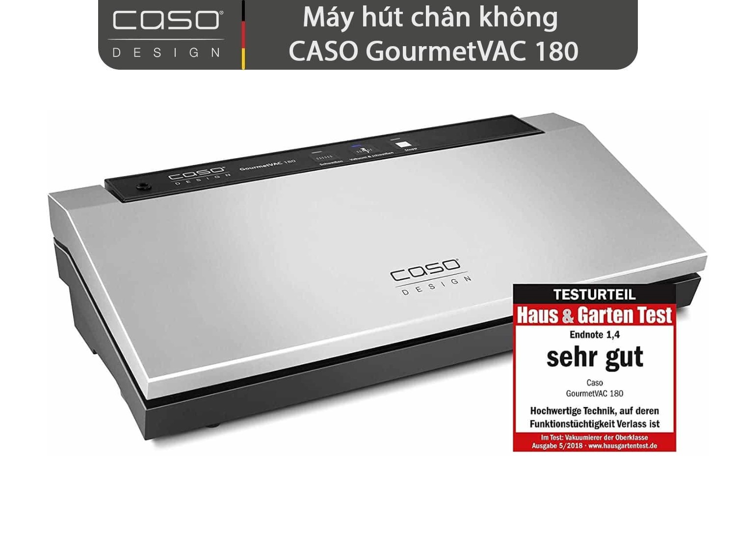 Máy Hút Chân Không Caso GourmetVAC 180, Công suất 120W