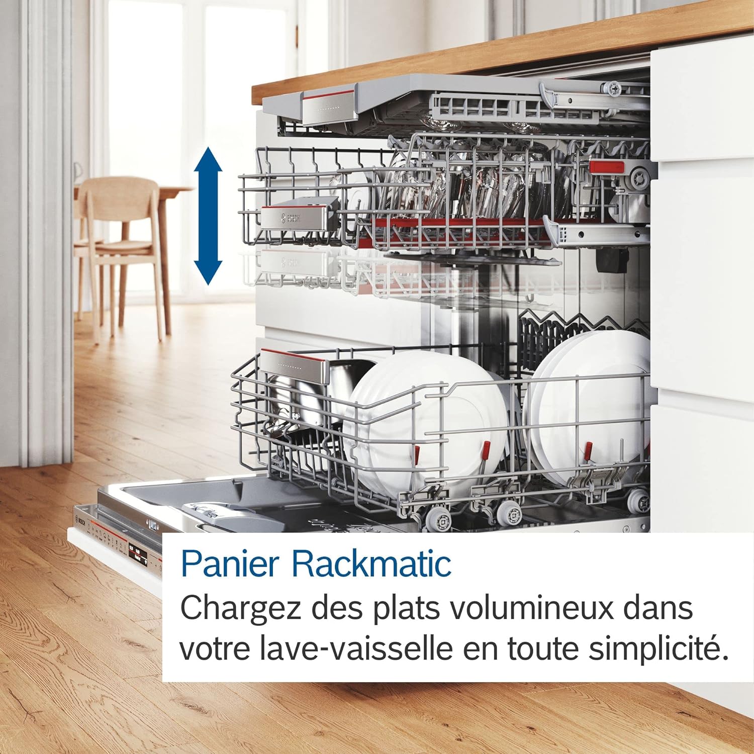 Máy rửa bát Bosch bán âm SMI6EDS57E - Serie 6, Dung tích 13 bộ