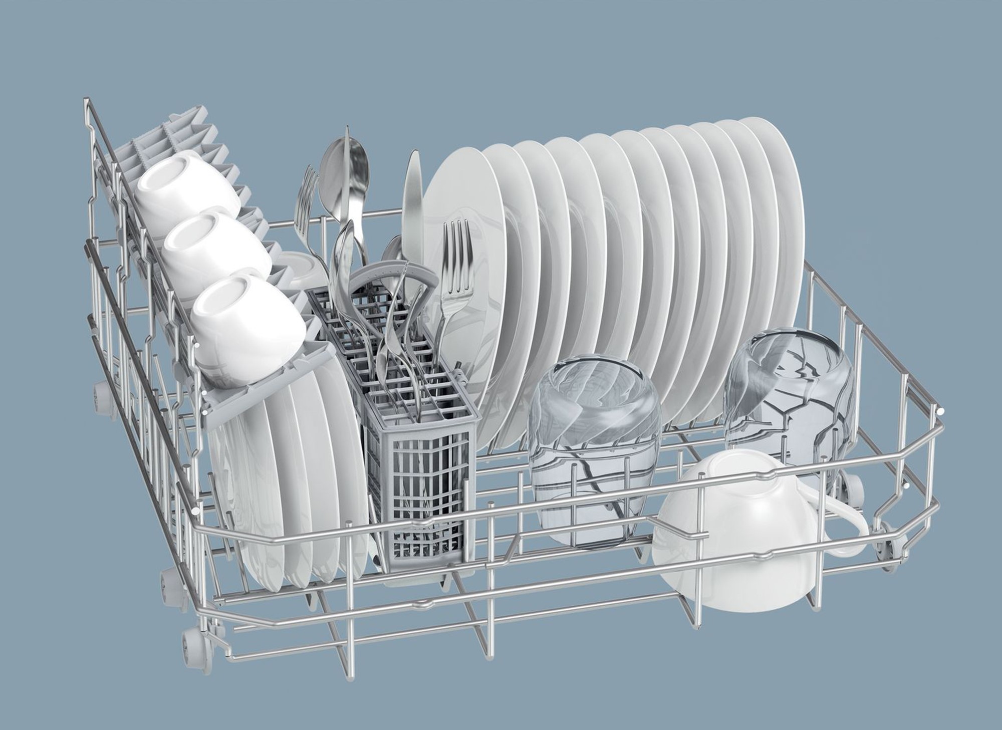 Máy rửa bát mini để bàn Bosch SKS62E32EU, Serie 4, Dung lượng 6 bộ đồ Châu Âu