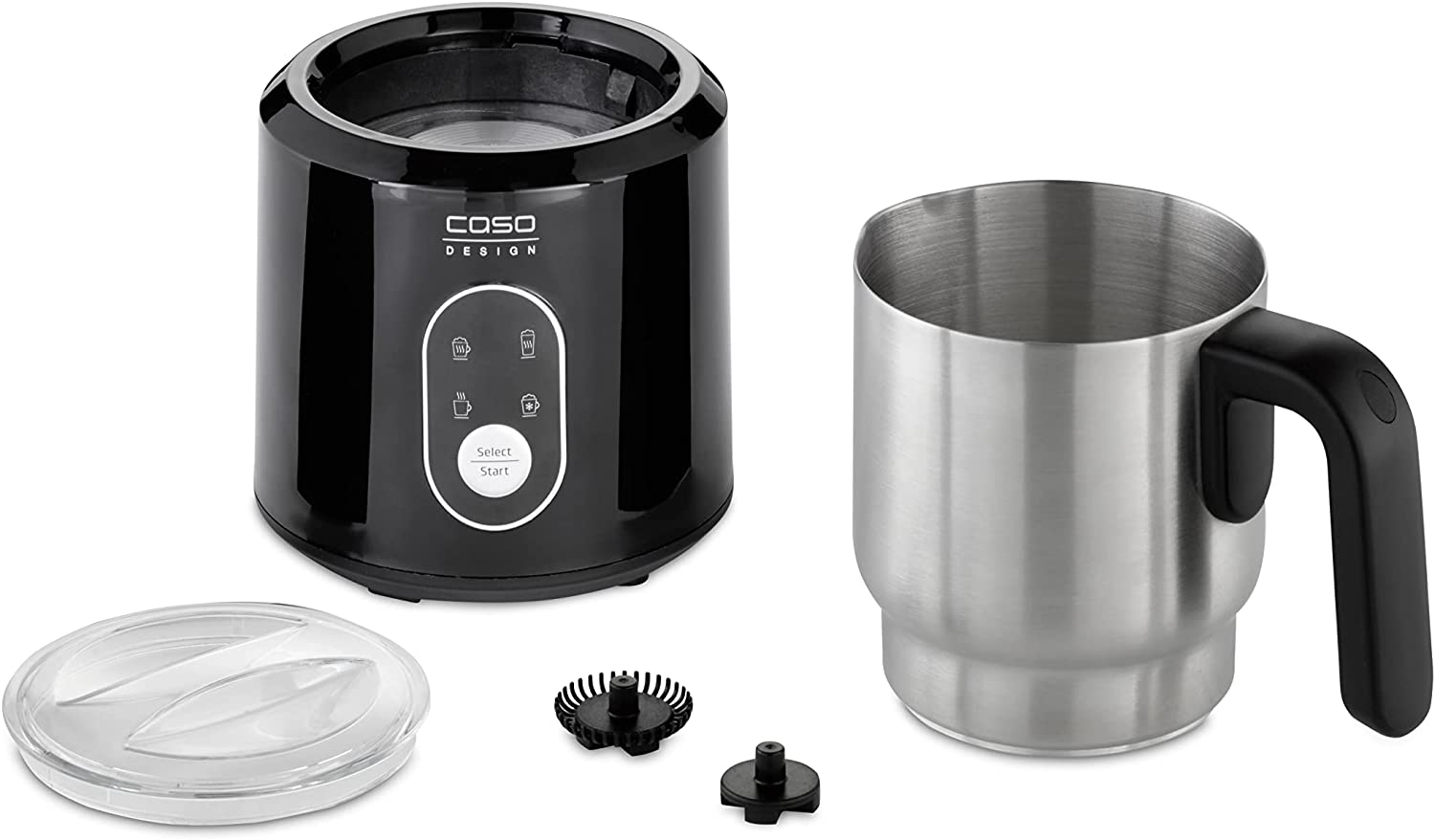 Máy Tạo Bọt Sữa Caso Crema & Choco Black 1665 và Inox 1666