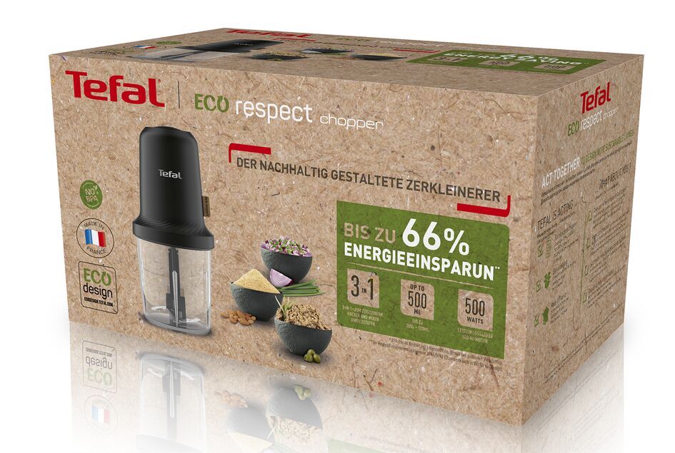 Máy xay mini đa năng 500ml Tefal MQ80E838 Eco Respect Chopper 500W