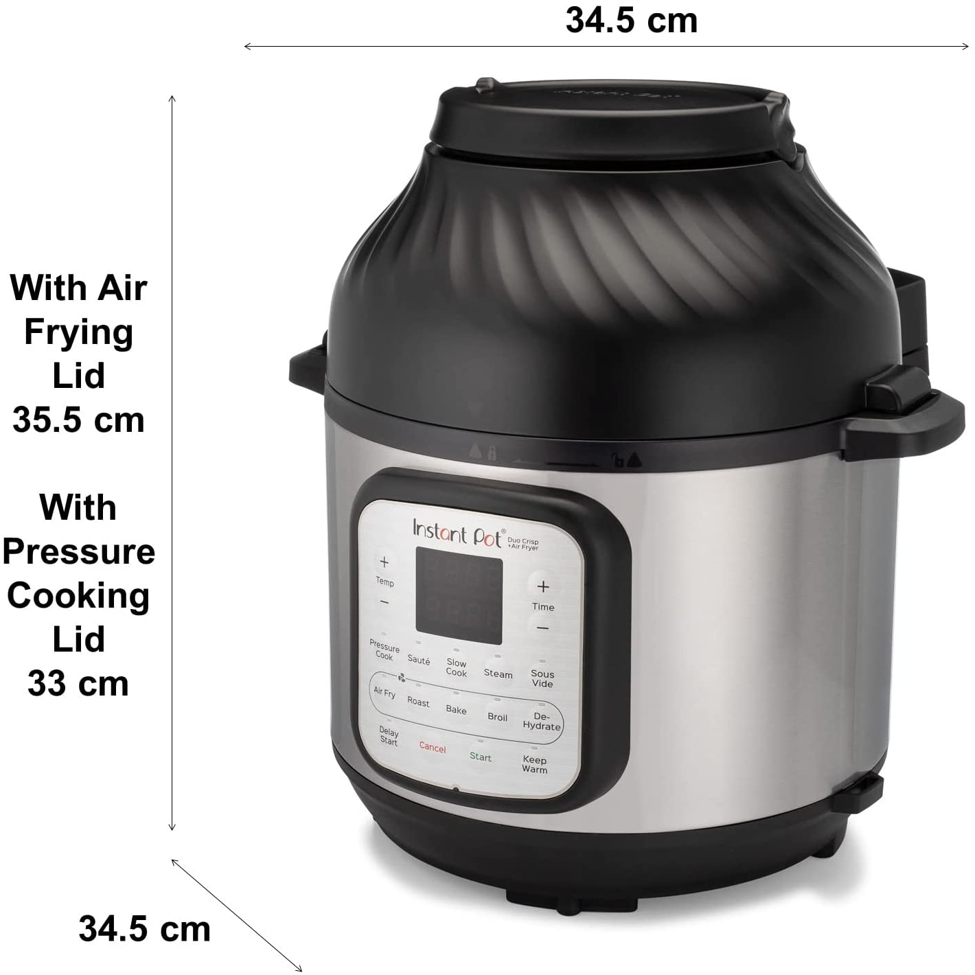 Nồi áp suất kiêm chiên không dầu Instant Pot Duo Crisp 8Qt 11-in-1 Dung tích 7.5L