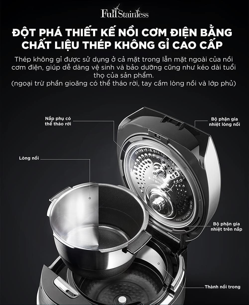 Nồi cơm điện cao tần Cuckoo CRP-CHP1010FW