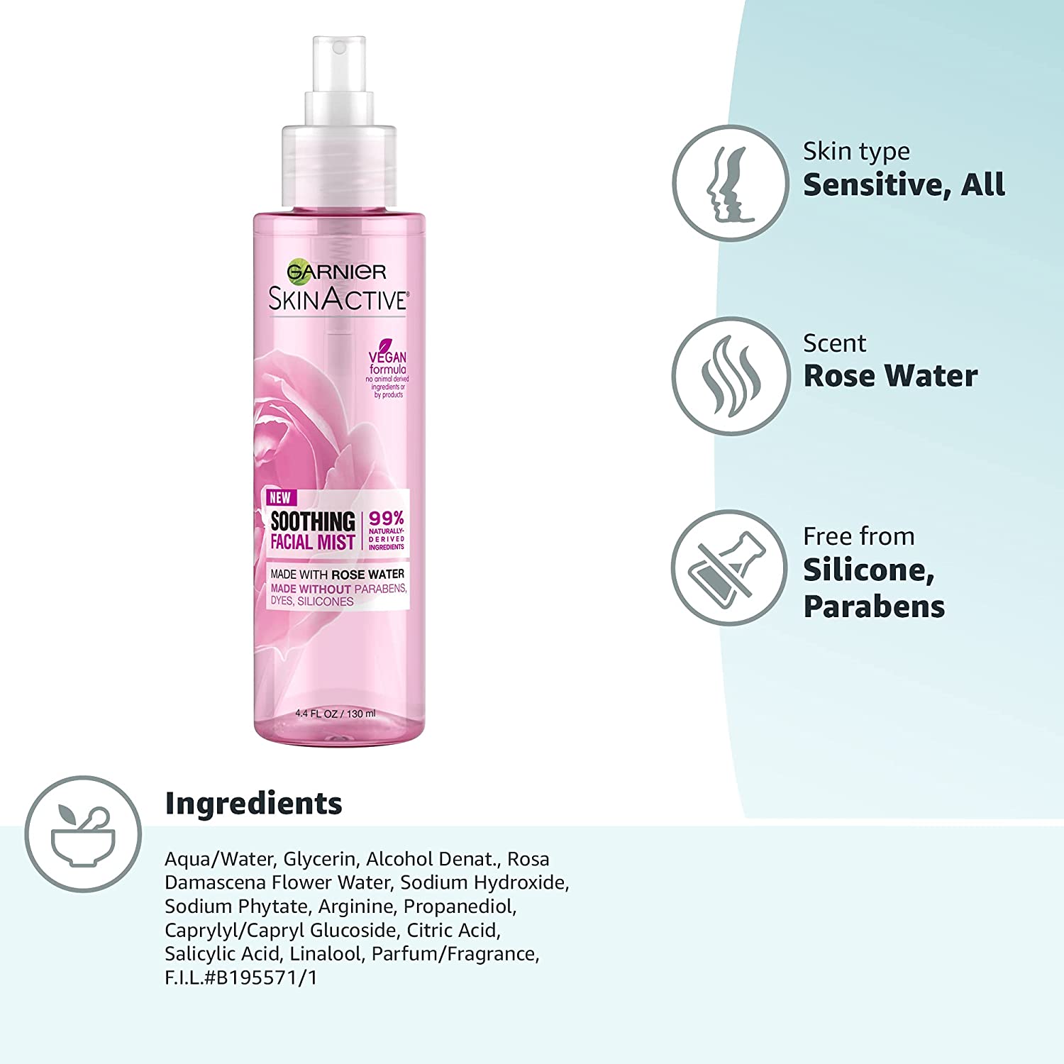 Nước Hoa Hồng Garnier SkinActive 150ml