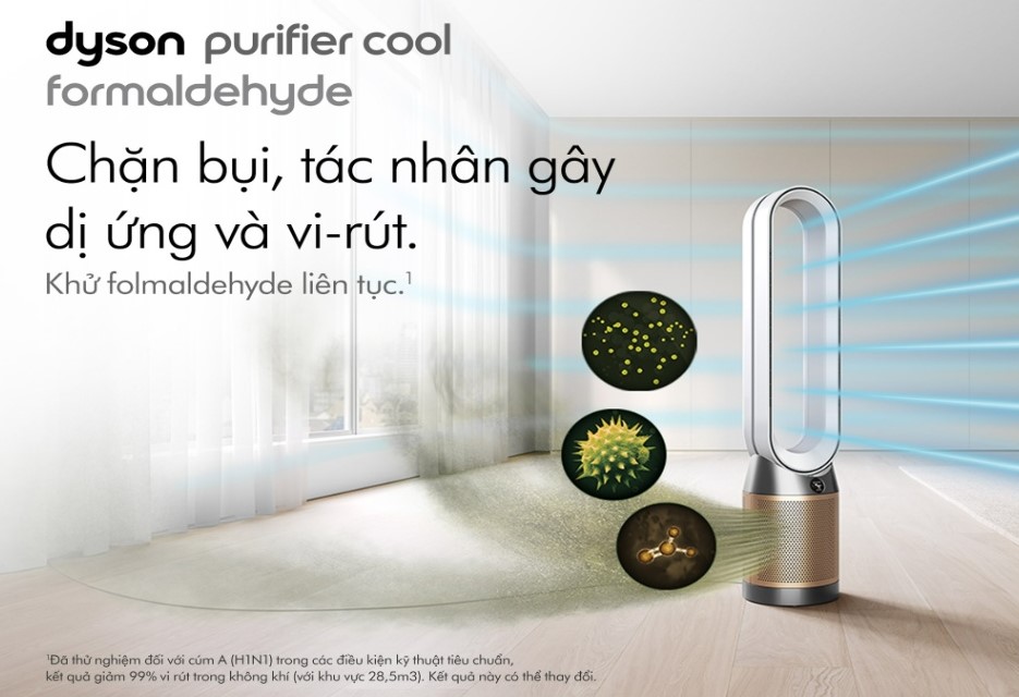 Quạt không cám kiêm lọc không khí Dyson Puifier Cool Formaldehyde TP09