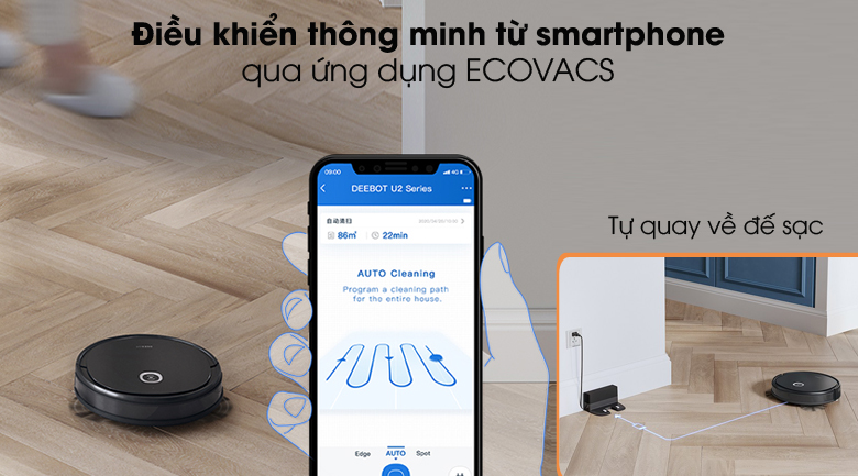 Robot hút bụi và lau nhà Ecovacs Deebot U2 Pro