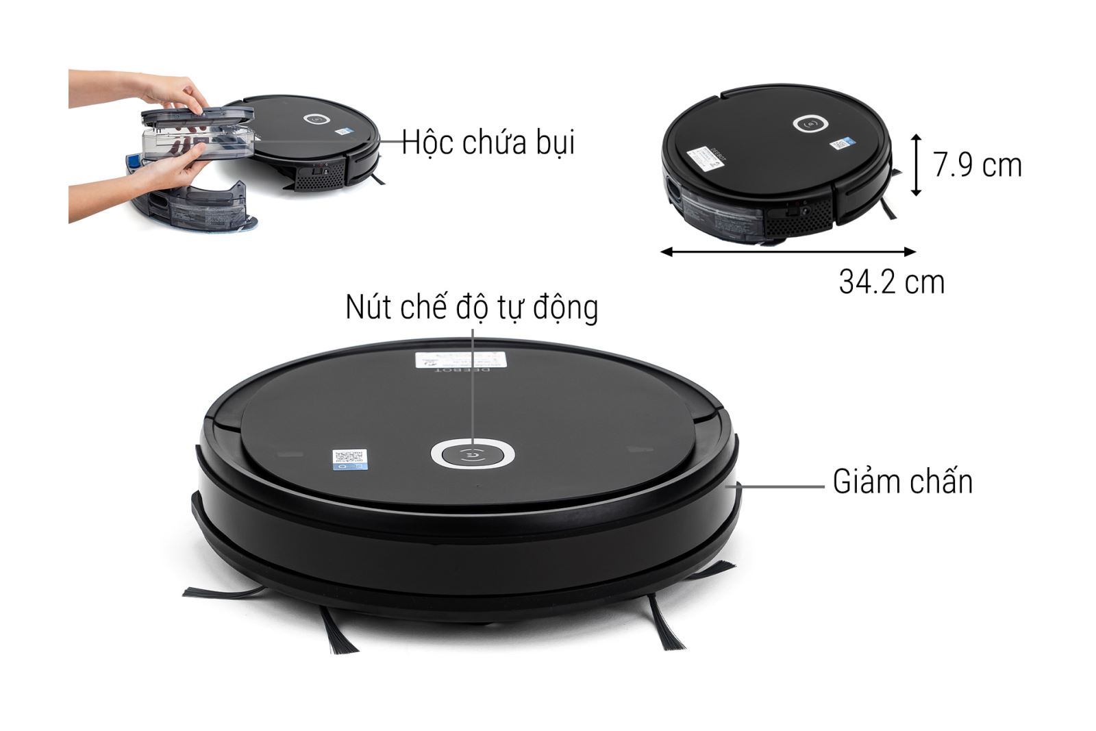 Robot hút bụi và lau nhà Ecovacs Deebot U2 Pro