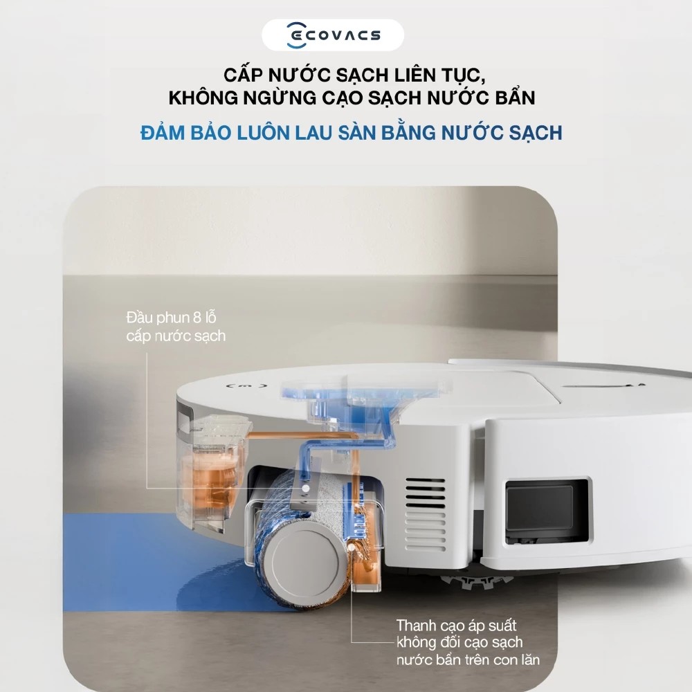 Robot hút bụi lau nhà Ecovacs Deebot T80 Omni