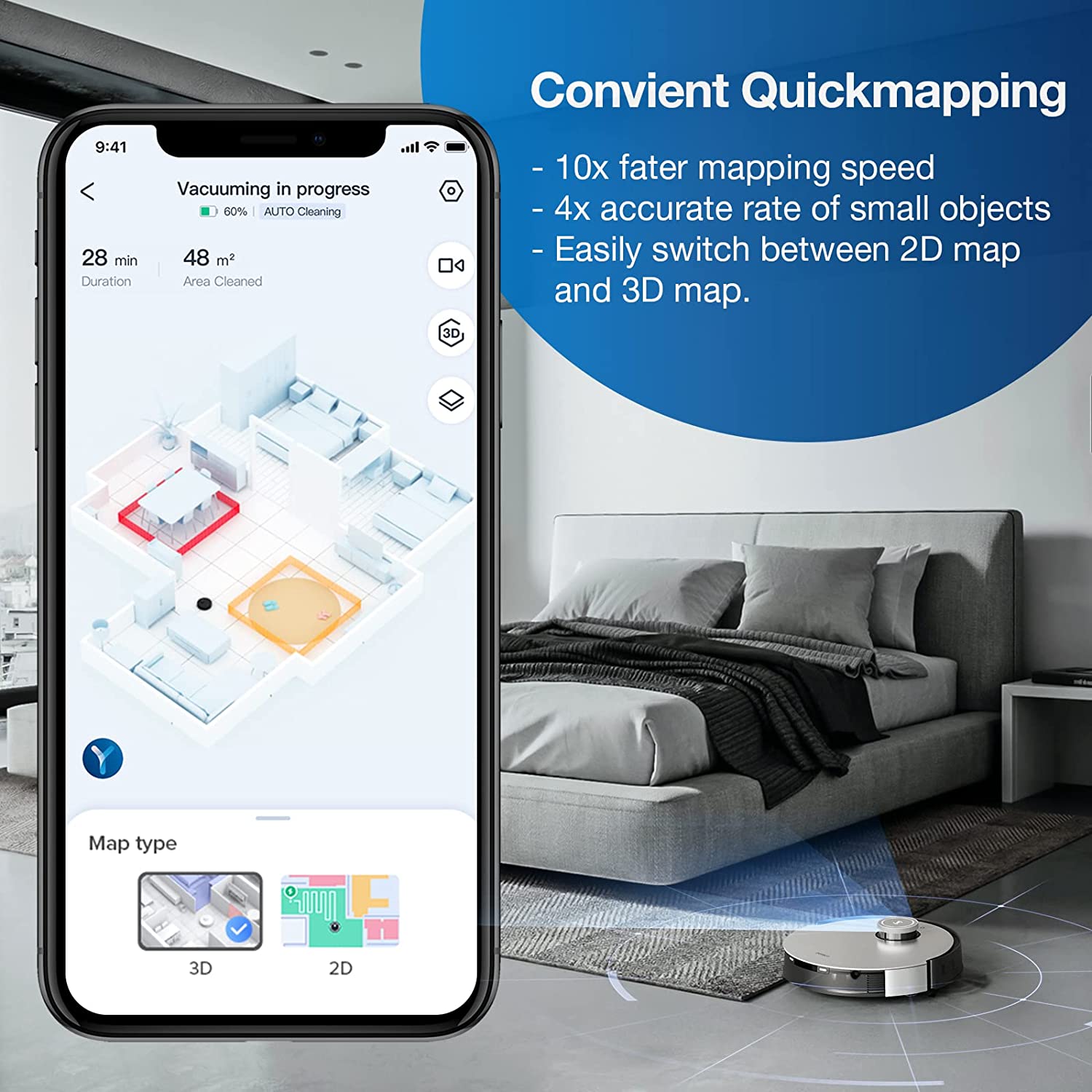 Robot Hút Bụi Lau Nhà Ecovacs Deebot X1 Omni