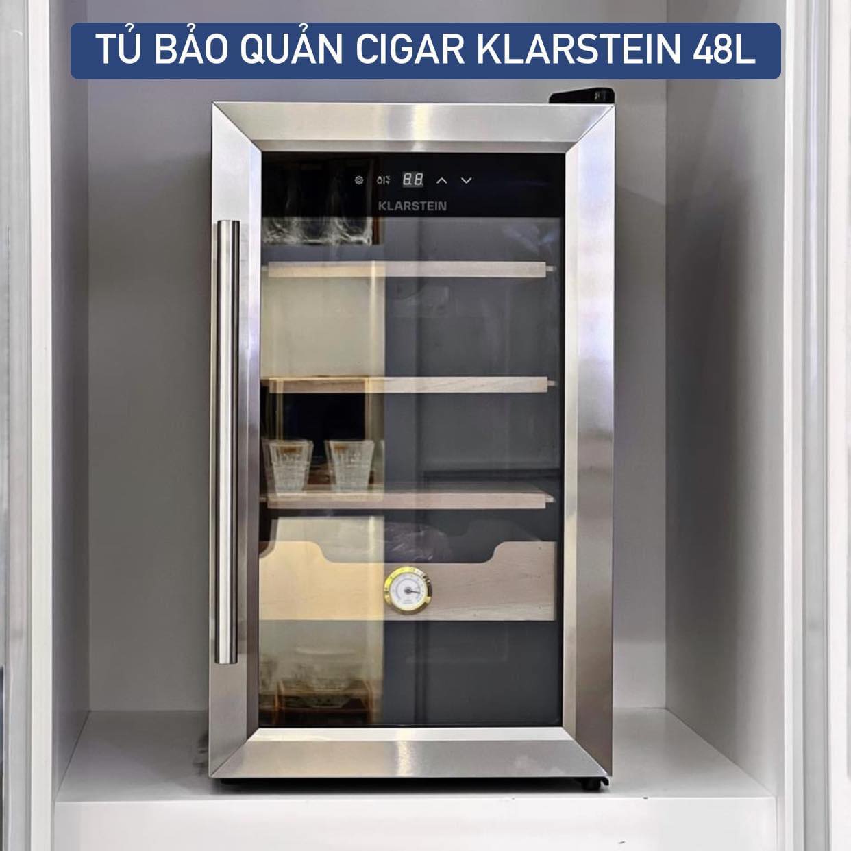 Tủ bảo quản Cigar Klarstein El Presidente 48L Mẫu Mới