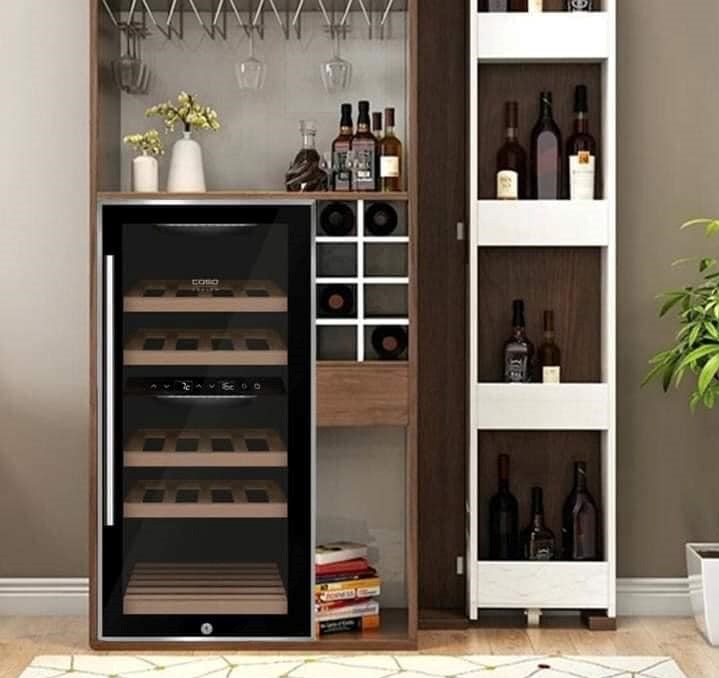 Tủ Bảo Quản Rượu Caso WineComfort 24 Black 644 (khí nén bằng ga)