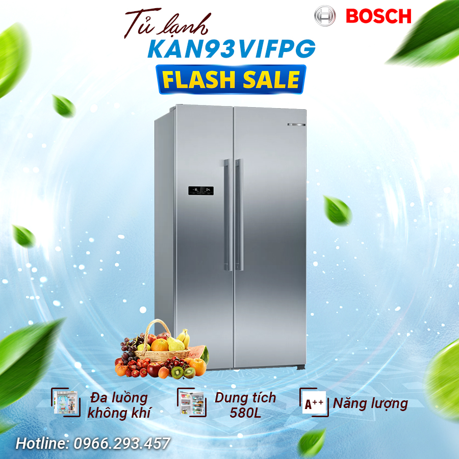 TỦ LẠNH SIDE BY SIDE BOSCH KAN93VIFPG SERIE 4 - 580 LÍT