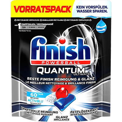 Túi 60 Viên Rửa Bát Finish Quantum Ultimate