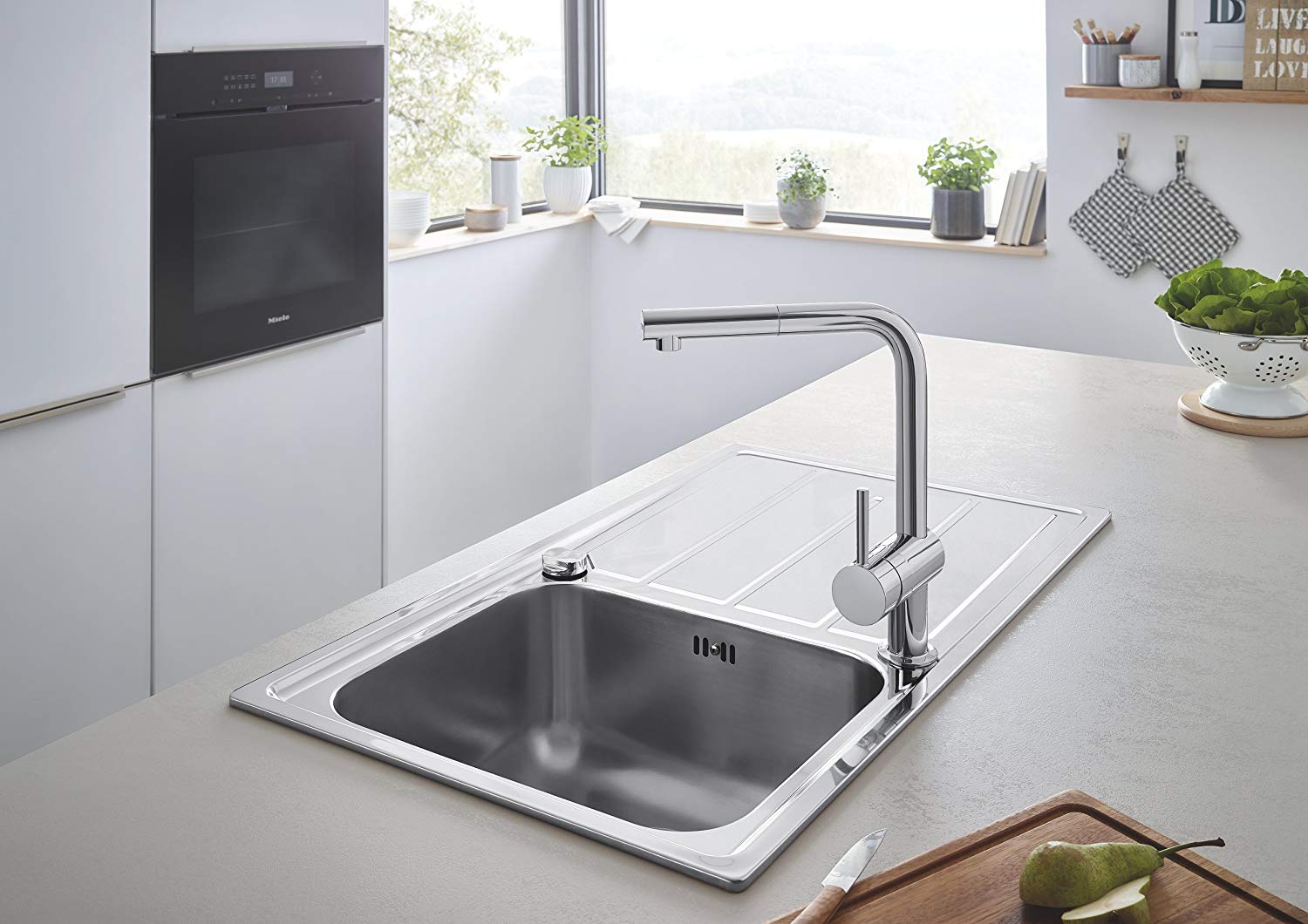 VÒI RỬA BÁT RÚT DÂY GROHE MINTA 32168000