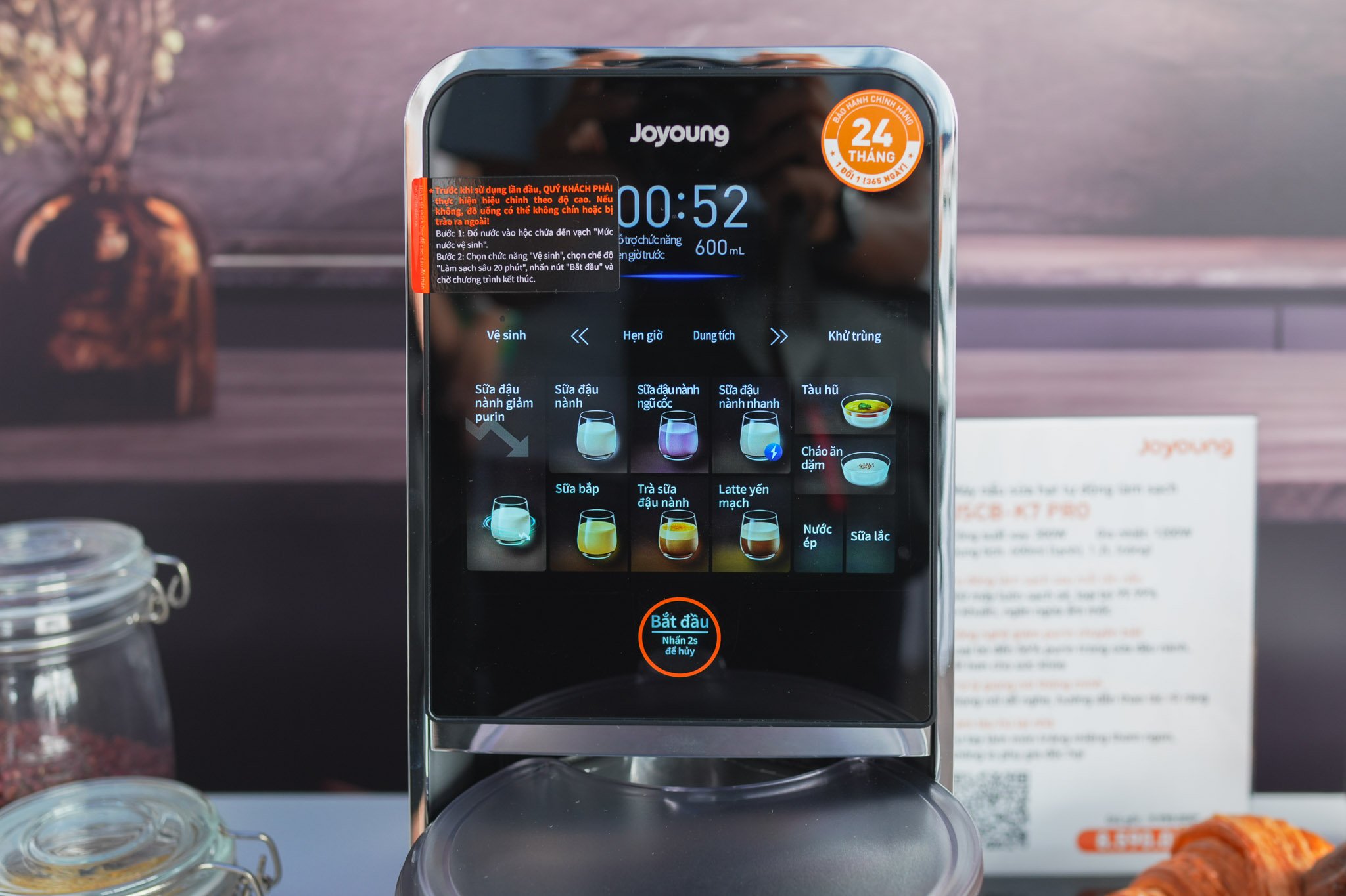 Máy nấu sữa hạt làm sạch tự động Joyoung JSCB-K7 PRO