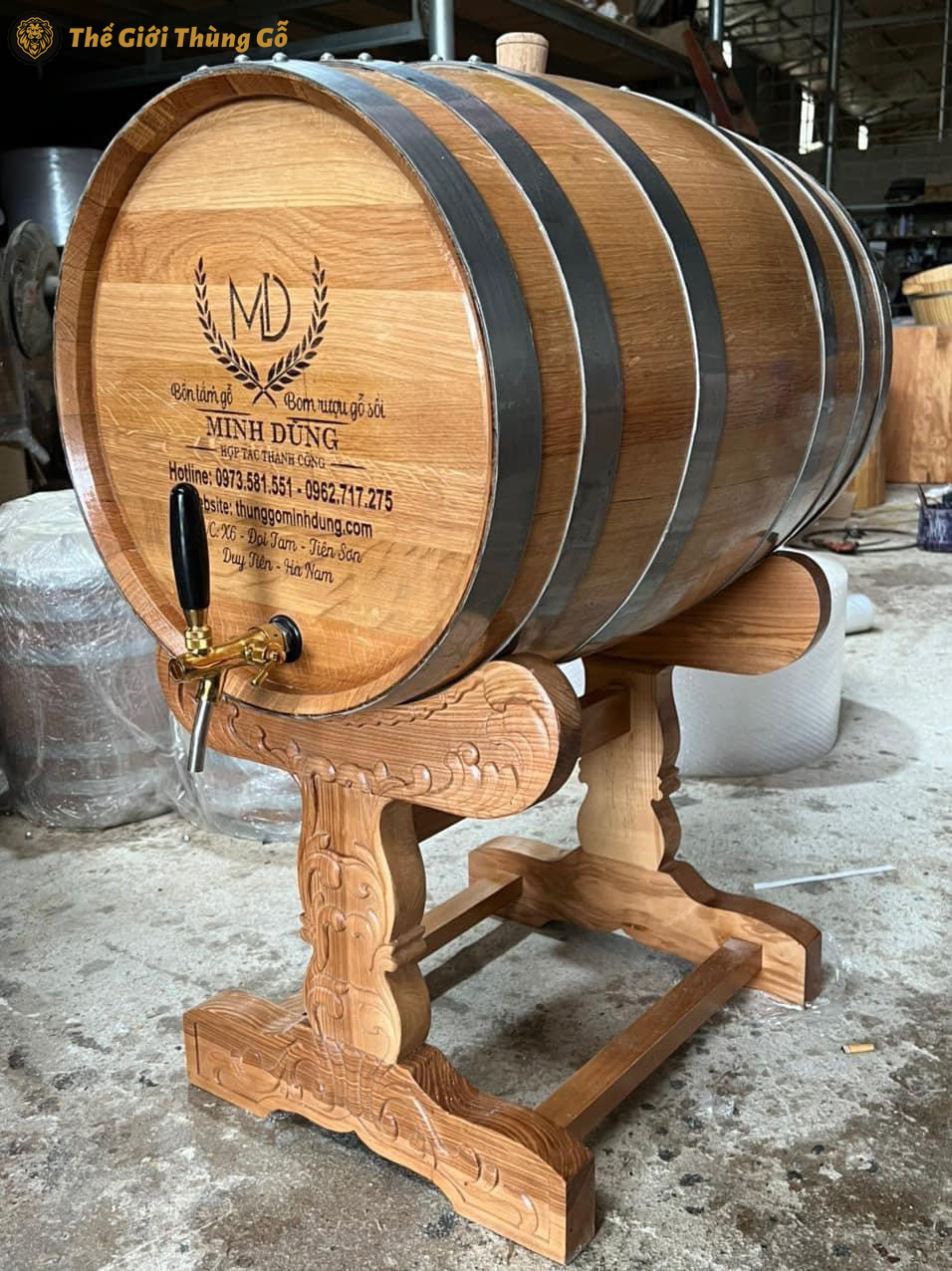 thùng rượu gỗ sồi 100 lít