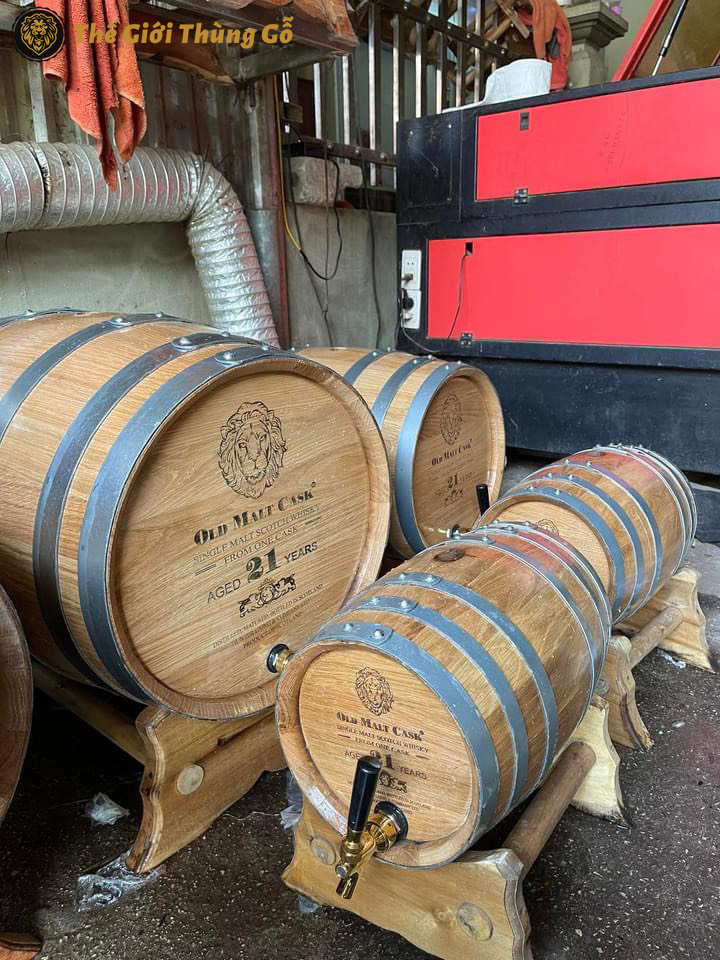 thùng gỗ sồi 100 lít ngâm rượu