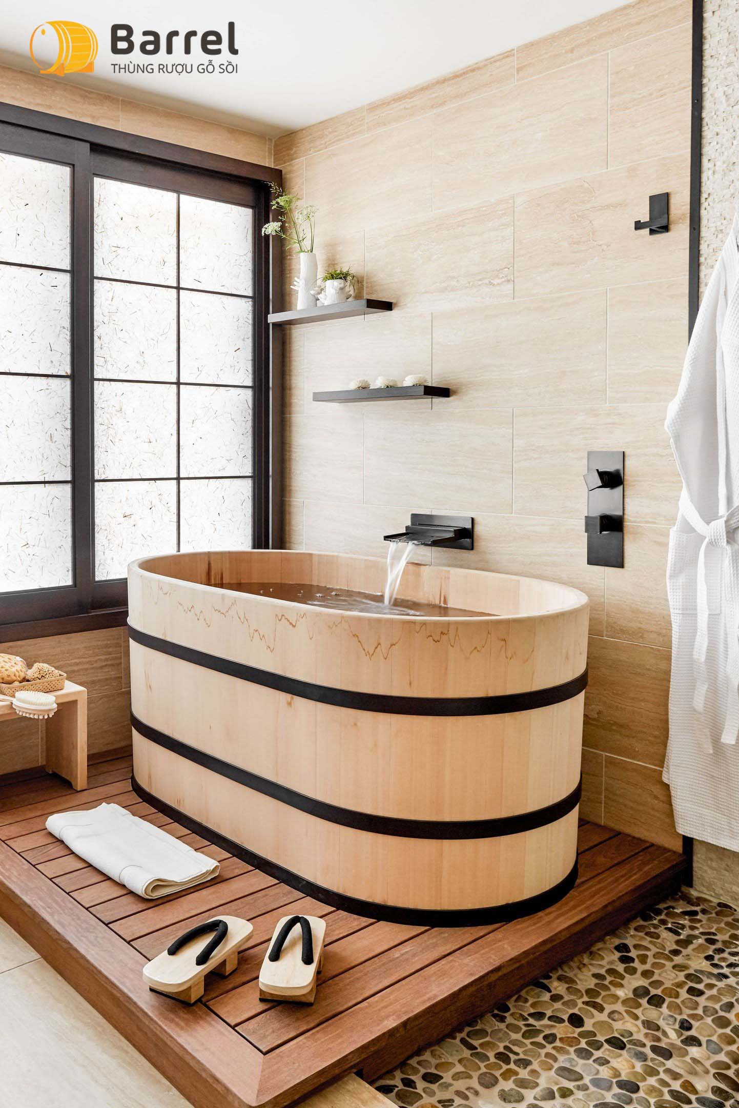 lợi ích khi sử dụng bồn tắm gỗ