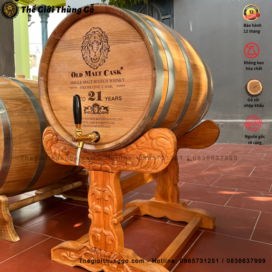 thùng rượu gỗ sồi 50 lít
