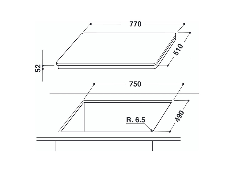 Bếp từ 4 vùng nấu Whirlpool ACM814/BA 1