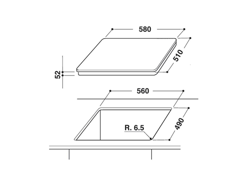 Bếp từ 3 vùng nấu Whirlpool ACM865/BA 2