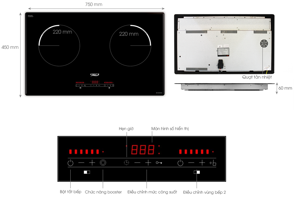 BẾP TỪ CHEFS EH-DIH333 05