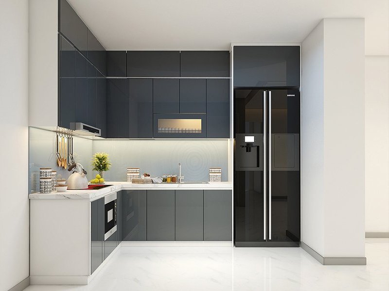 Cách bố trí bếp chữ L đẹp, hợp phong thủy cho nhà chung cư 04