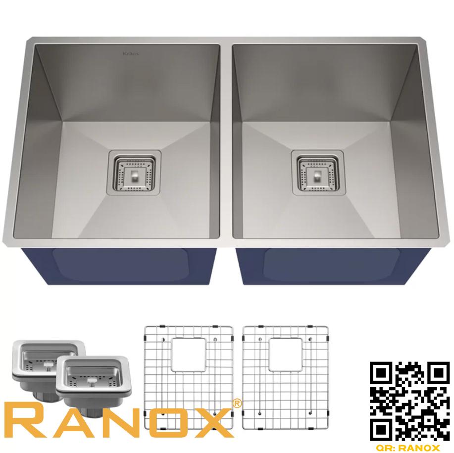 Lắp đặt chậu rửa bát âm bàn đá Ranox RN4411 01