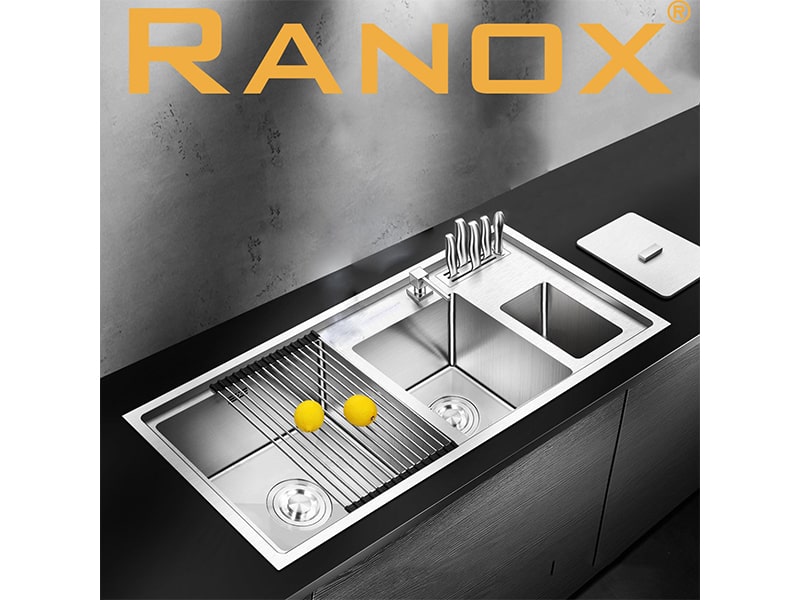 Chậu rửa bát Ranox 3 hố RN4433 có kích thước bao nhiêu - 01