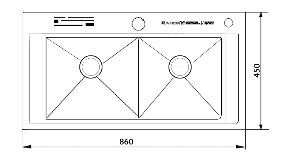 Chậu rửa bát RANOX RN4468 - 02