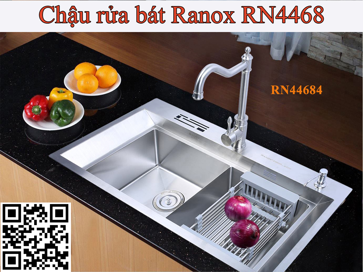 Bồn rửa chén inox 2 ngăn RN4468 01