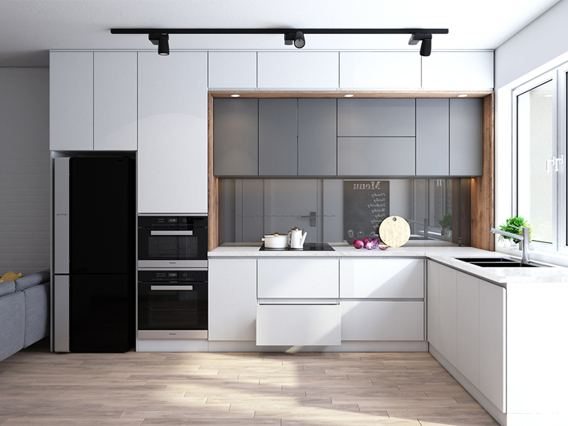 Mẫu bếp chữ L nhỏ đẹp - 01