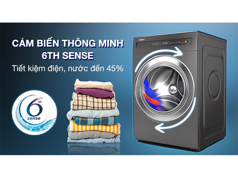 Máy giặt Whirlpool Inverter 9 kg FWEB9002FWG 3