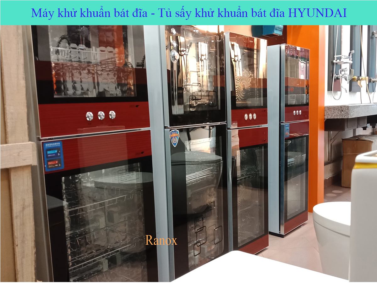 Tủ sấy khử trùng bát đĩa HYUNDAI màu đỏ 02