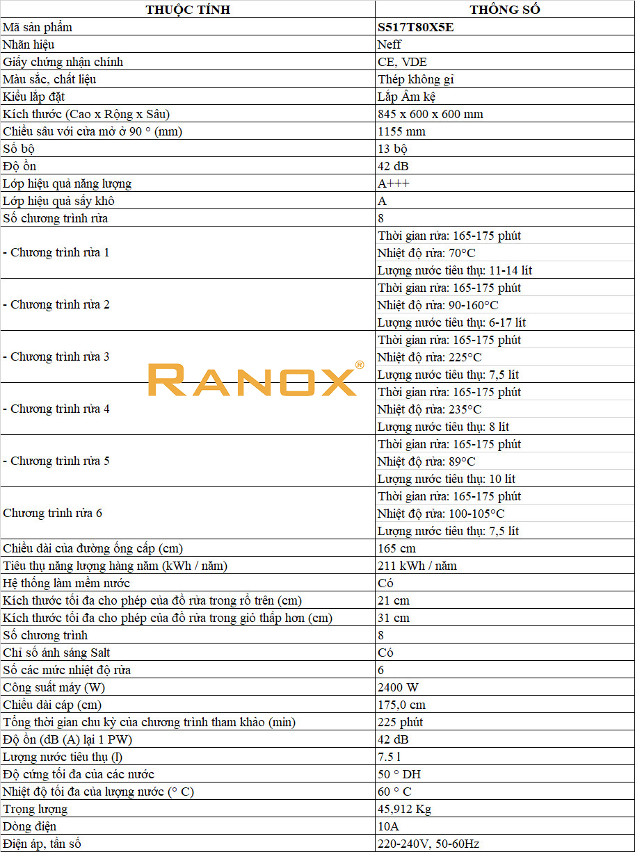 Máy Rửa Bát Neff S517T80X5E - 09