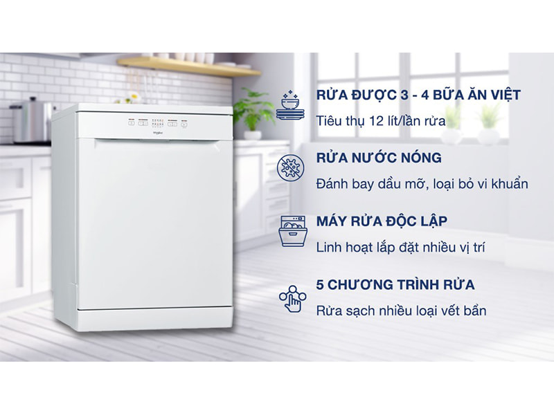 Máy rửa chén Whirlpool WFE 2B19 độc lập 1