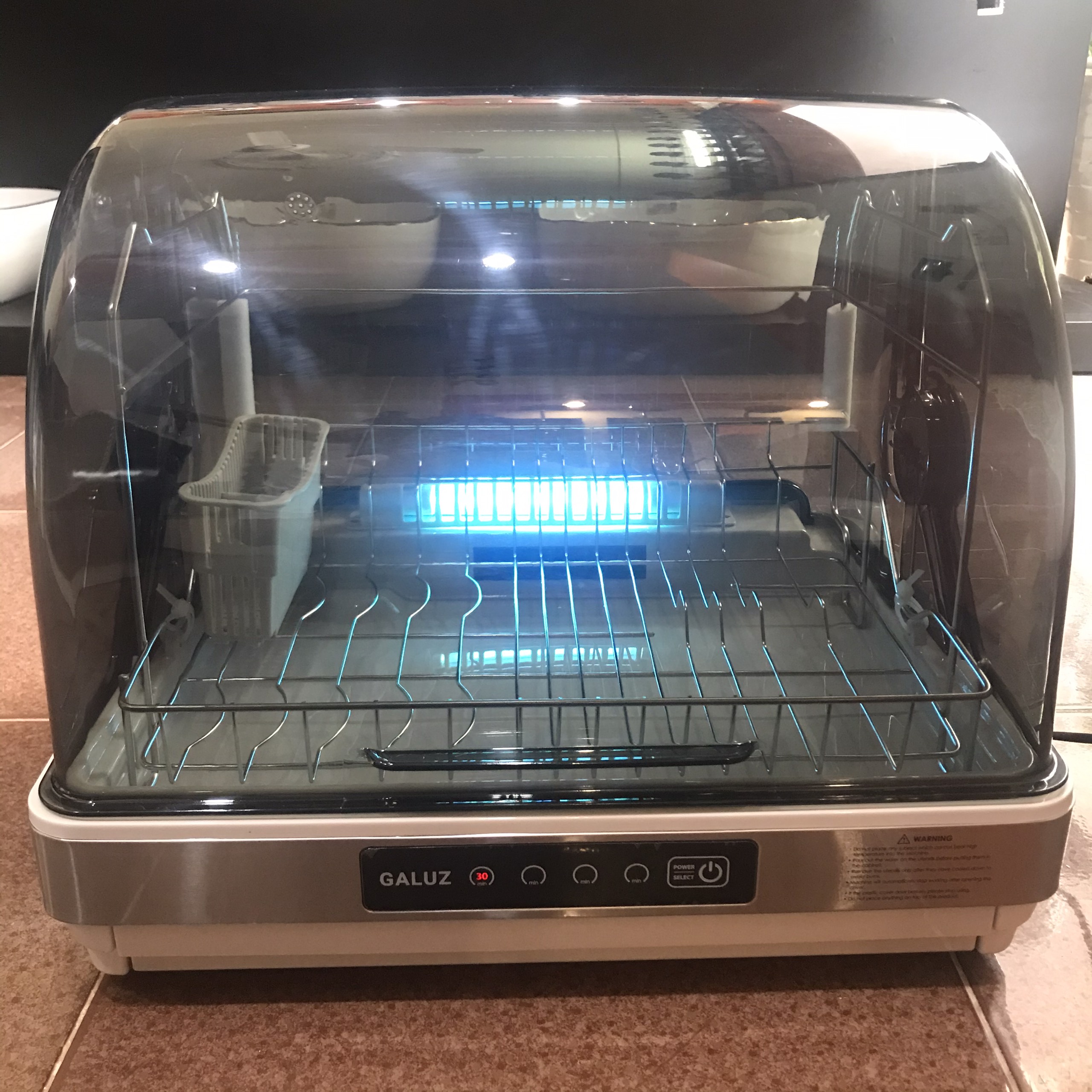 Thay bóng đèn tiệt trùng cực tím, UV cho máy sấy bát 01