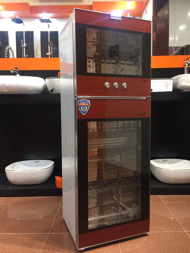 Máy sấy bát loại nào tốt nhất - Tủ sấy bát HYUNDAI màu đỏ