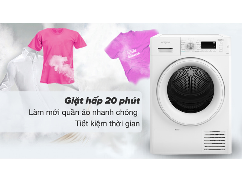 Máy sấy ngưng tụ Whirlpool 8 Kg FFTCM118XB EE 3