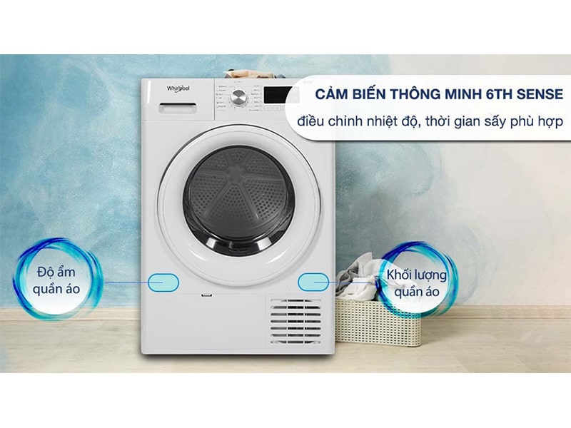 Máy sấy ngưng tụ Whirlpool 8 Kg FFTCM118XB EE 4
