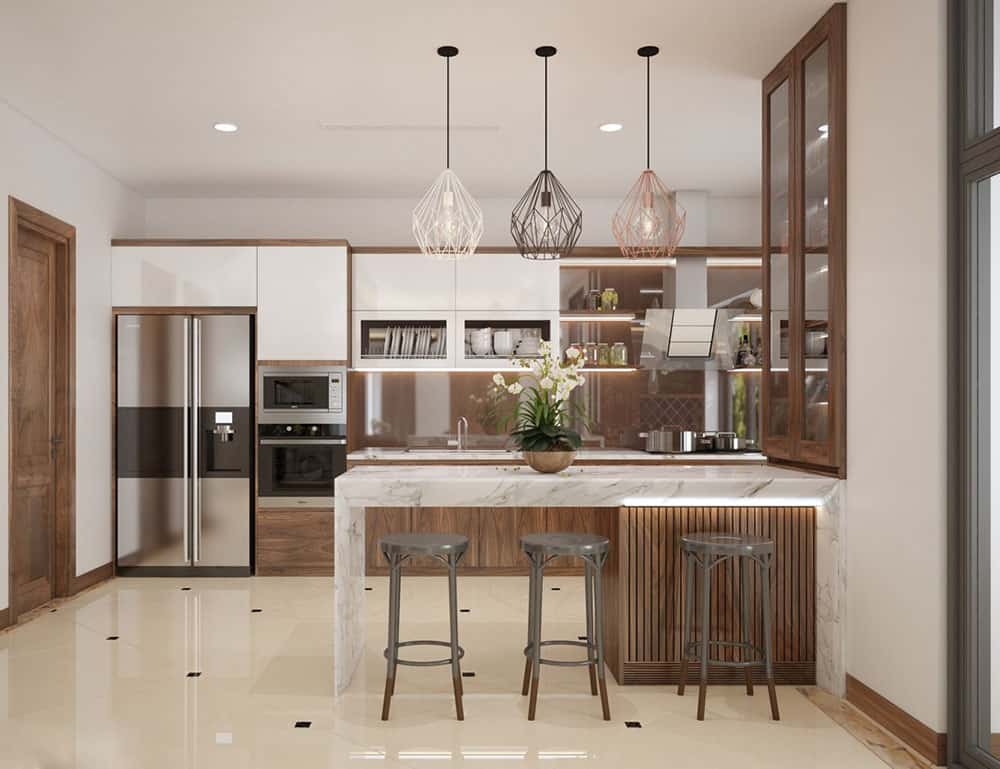 Thiết kế phòng bếp có quầy bar 03