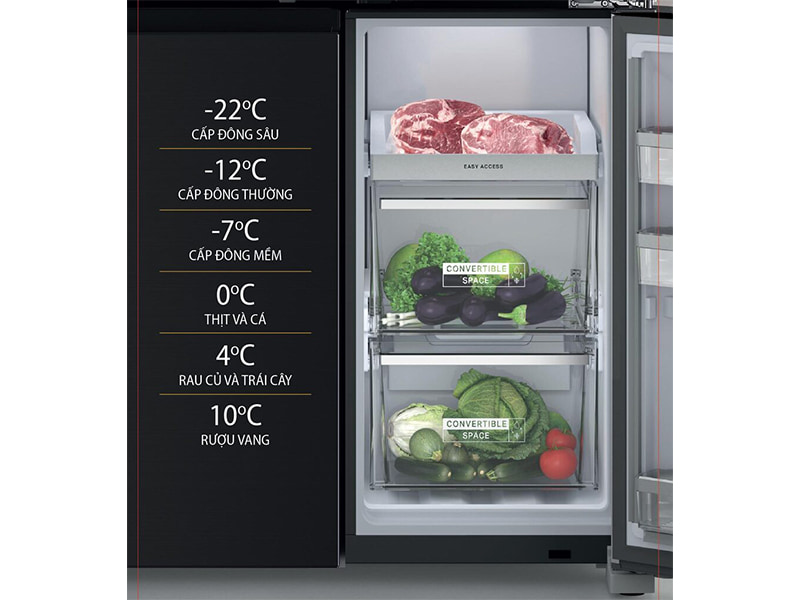 Tủ lạnh 4 cánh Whirlpool WFQ590DBSV 593L 2