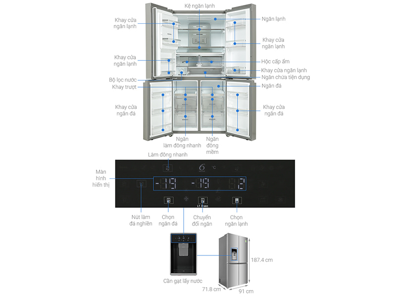 Tủ lạnh Whirlpool Inverter WFQ590WSSV 592 lít 4
