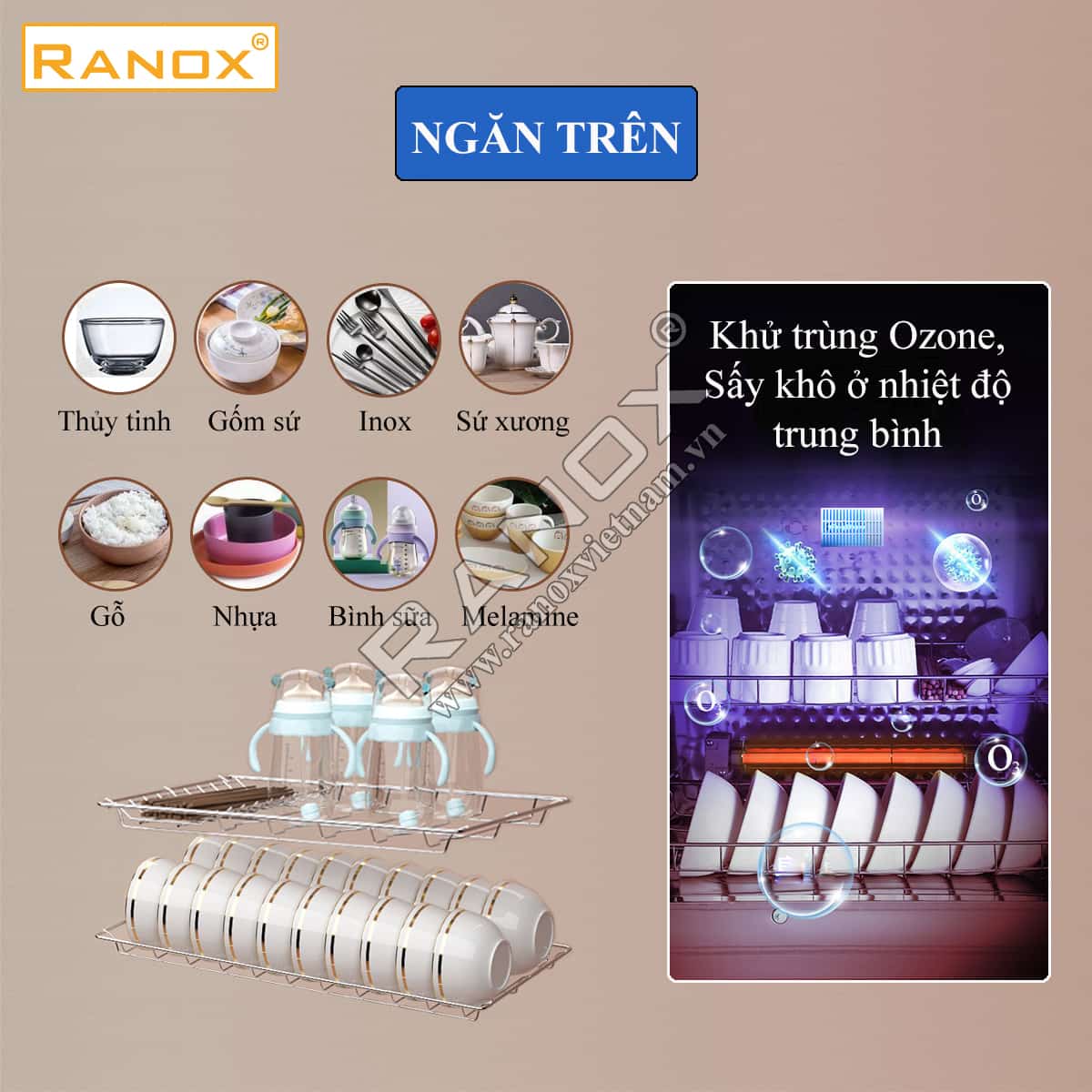 Tủ sấy bát tự ngắt điện HYUNDAI 380L 02