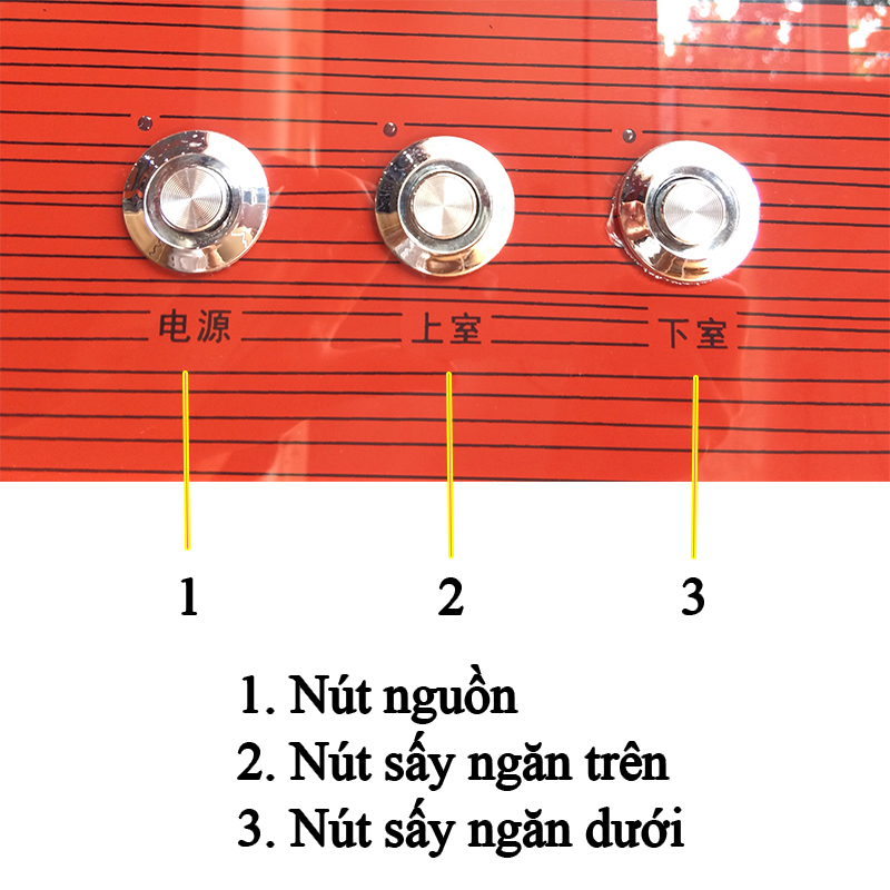 Tủ sấy bát đĩa HYUNDAI màu đỏ 01