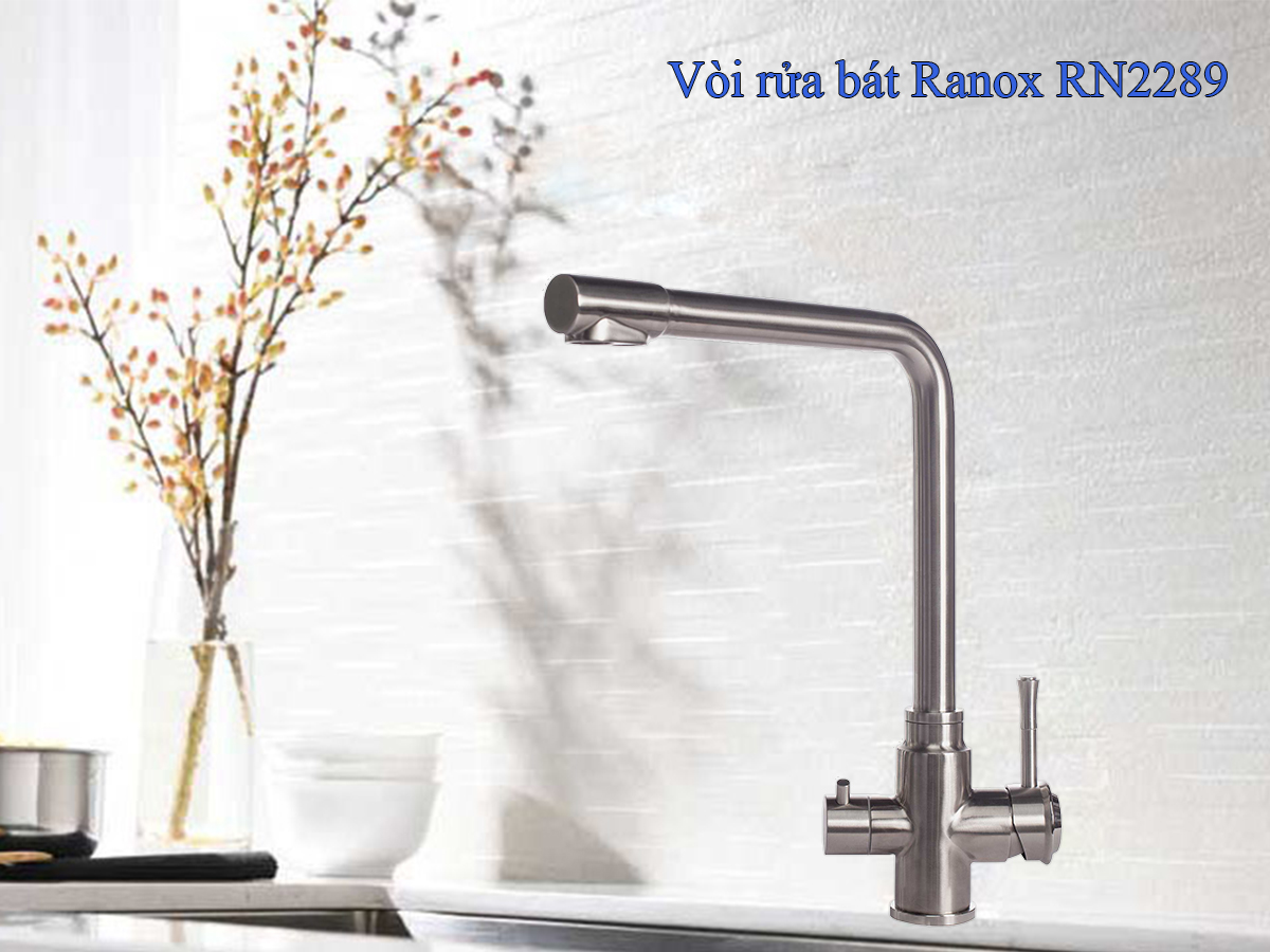Vòi rửa bát 3 đường nước Ranox RN2289 06