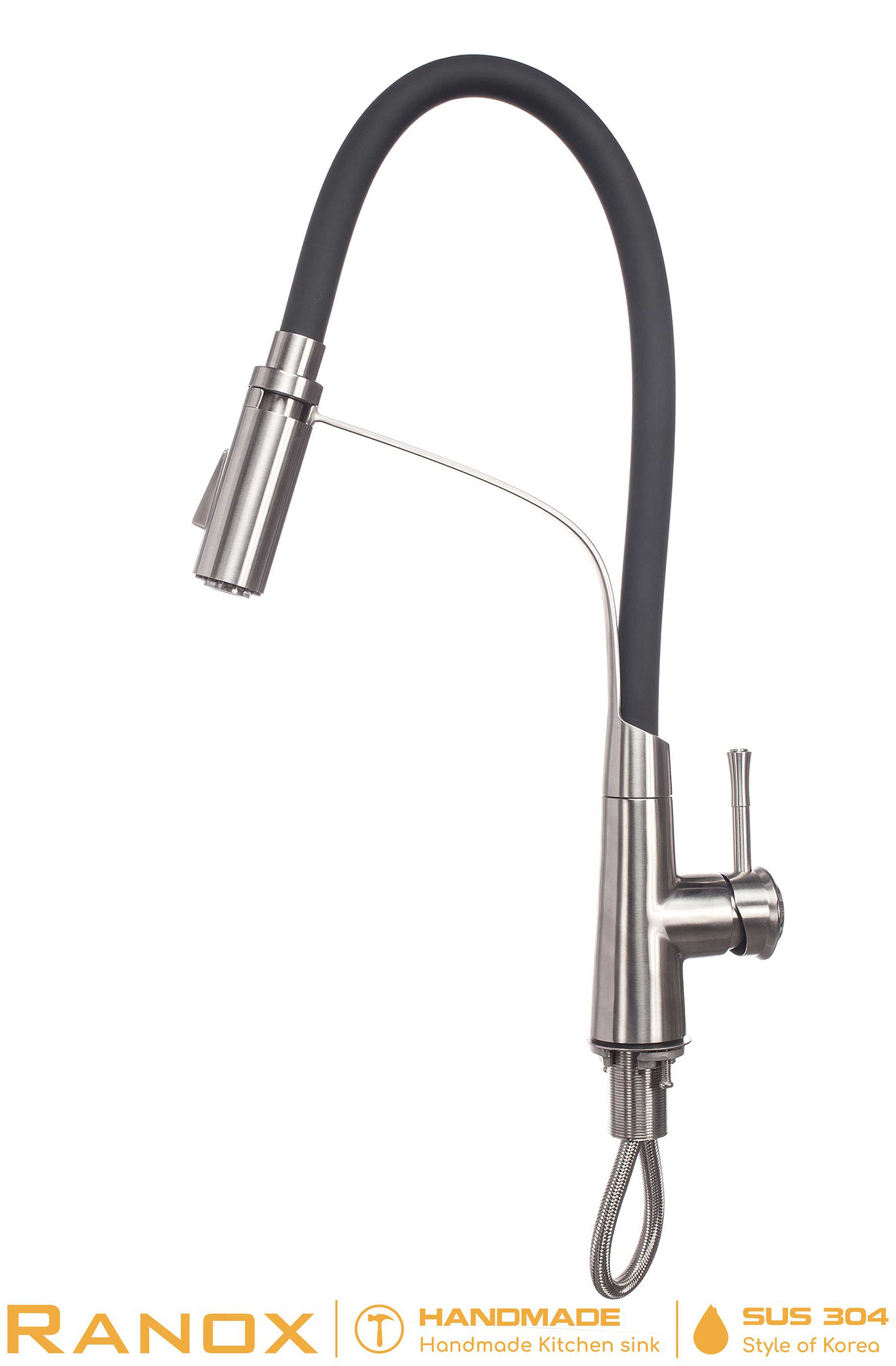 Vòi rửa bát inox 304 nóng lạnh Ranox RN2268