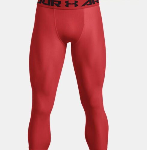 Quần Giữ Nhiệt Nam - Under Armour Men's HeatGear Armour Graphic 3/4 Leggings Red