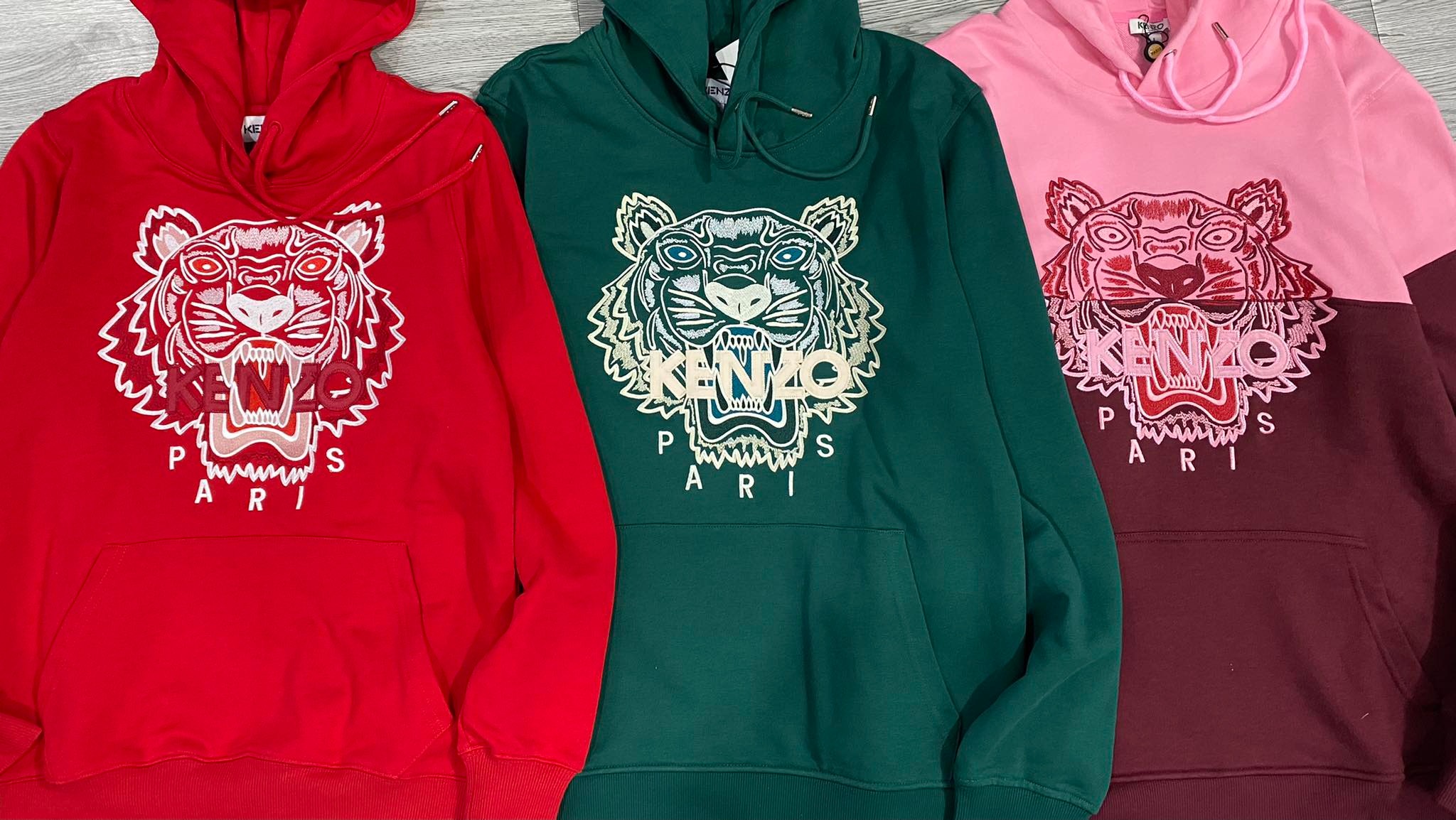 Áo Hoodie Nỉ Da Cá Kenzo Two-tone Tiger Hoodie 