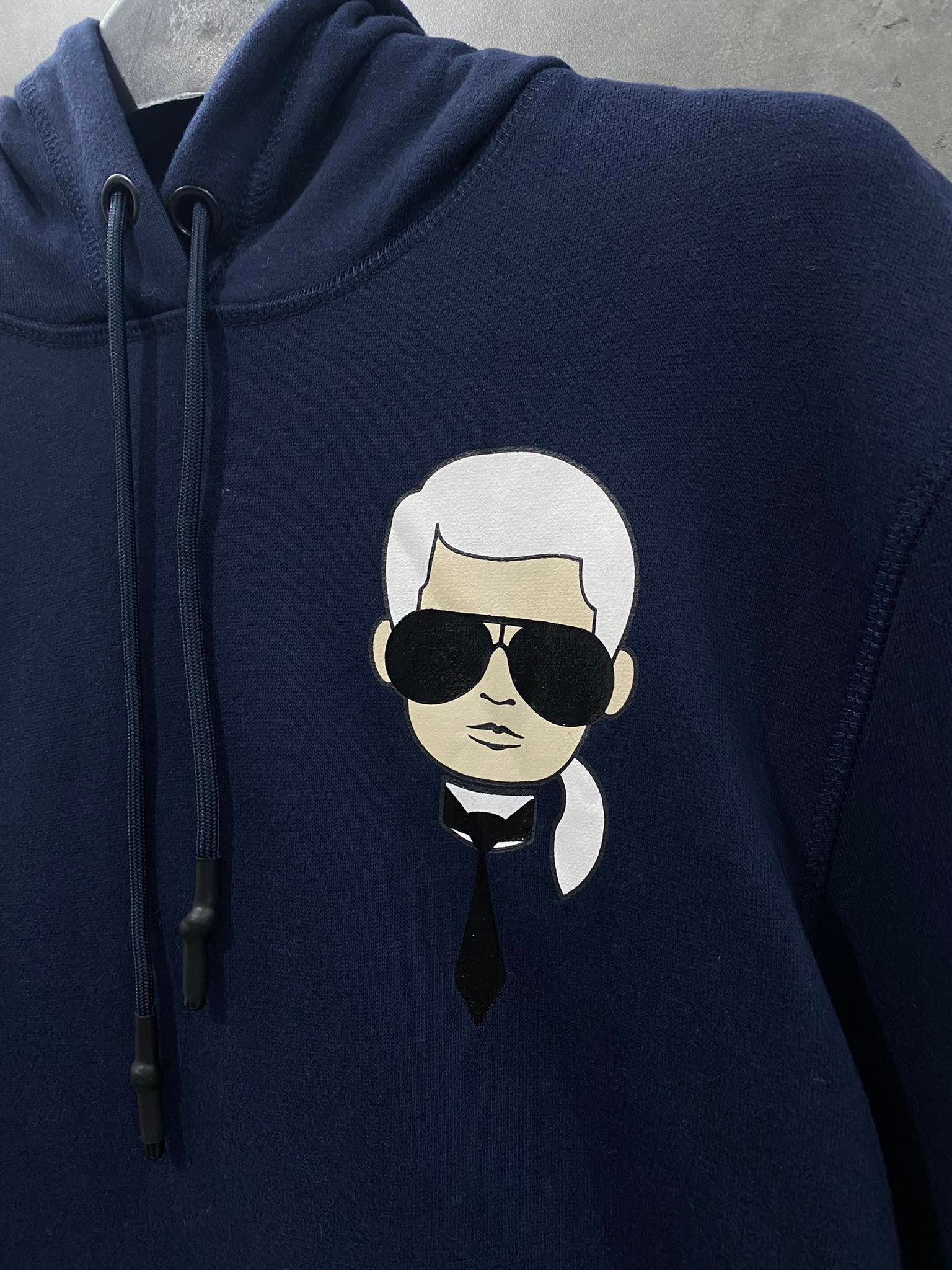 Áo Hoodie Nỉ Nam Karl Lagerfeld Paris Men's Navy - HK451-02